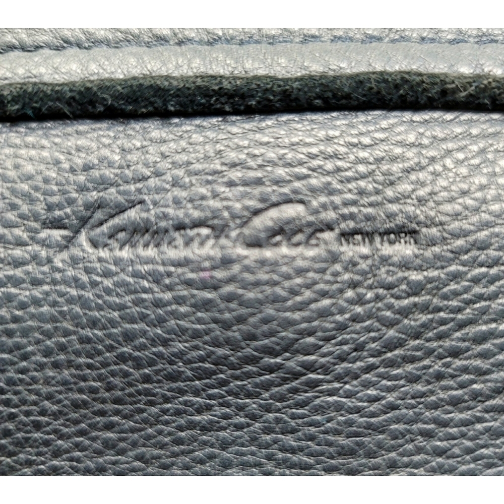 Kenneth Cole NY Blue Grey Leather Shoulder Bag - Picture 8 of 12